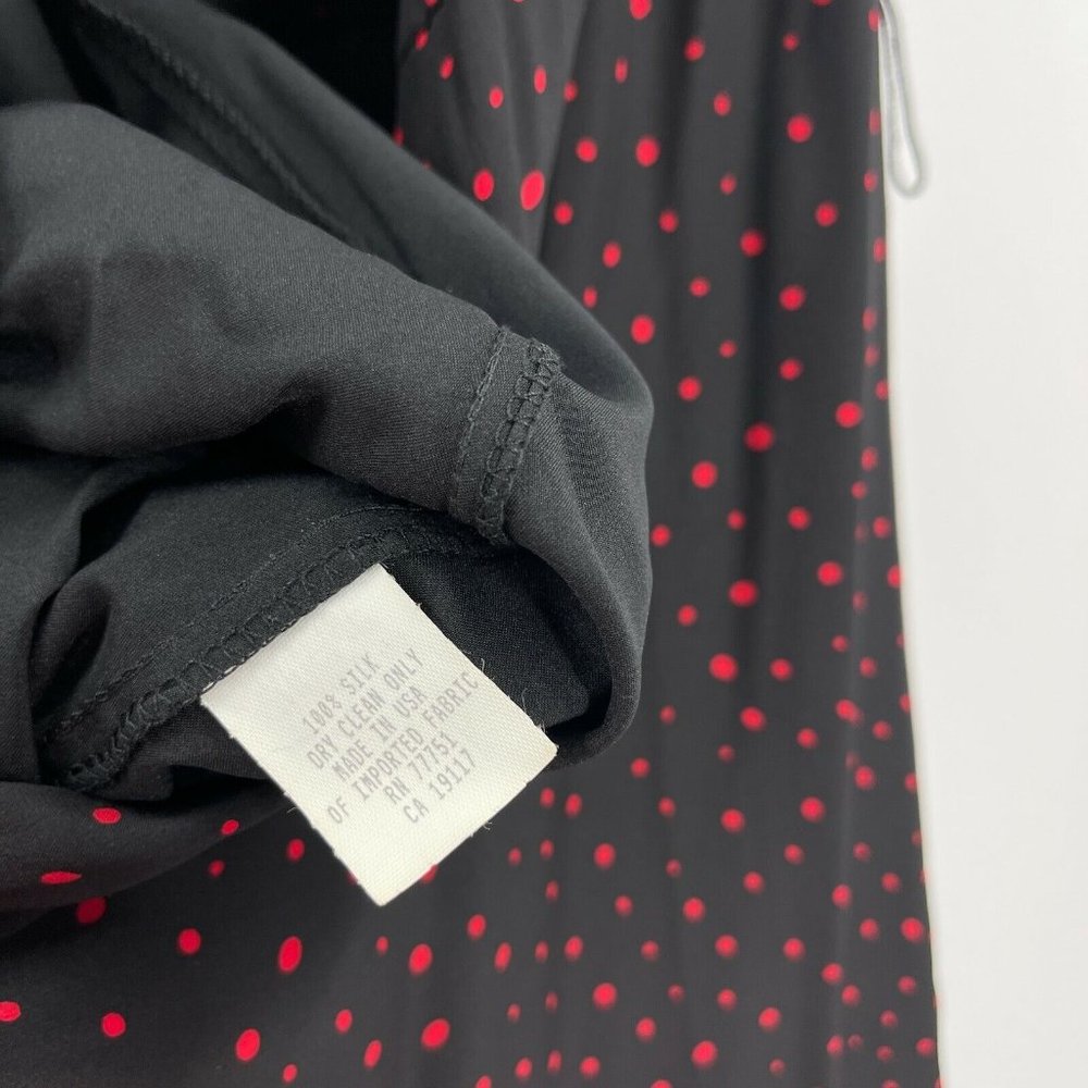 Vintage Y2K Betsey Johnson Black Red Polka Dot Rainbow Mini Strap Dress Size 6 - Picture 7 of 9